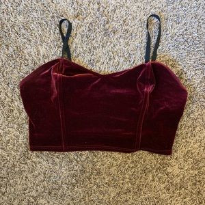 American Apparel velvet crop top